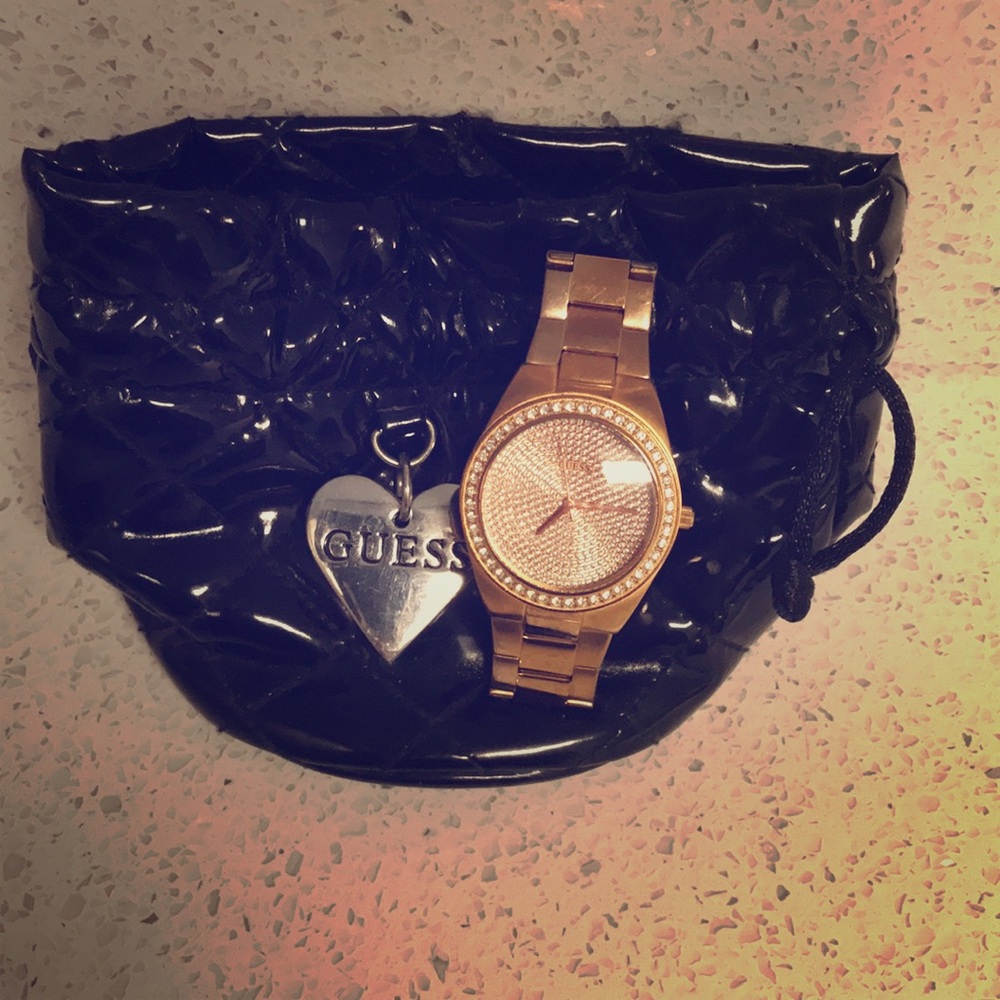 Guess rose gold watch